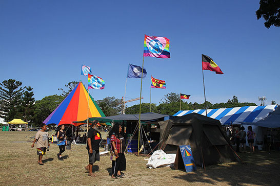 The Aboriginal Tent Embassy in Musgrave Park