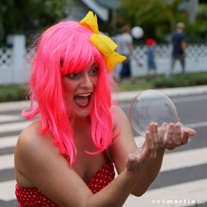 Miss Bubbles at the Paddington Christmas Fair