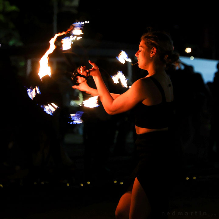 Fire Twirling at Burleigh Bongos