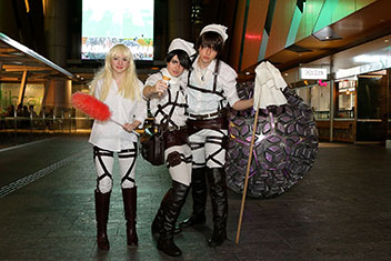 Cosplayers at Brisbane Neon Pop 2016