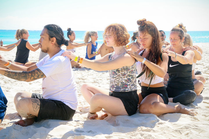Yoga With Stef, Beach, Island Vibe Festival 2017, Stradbroke Island