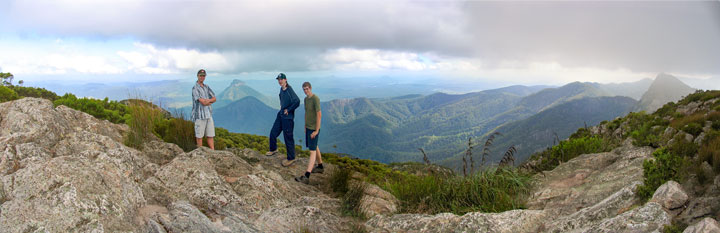 Ned, Maz & Clint atop Mt Barney