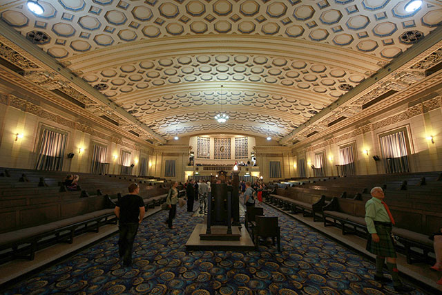 The great hall in the Masonic Temple
