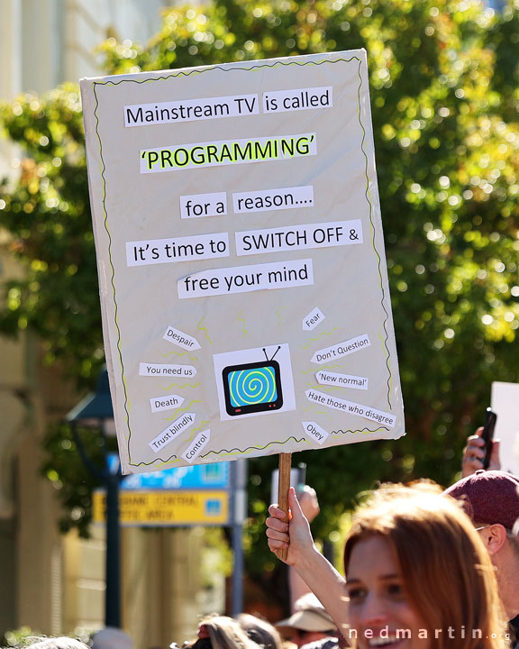 Freedom Rally, Brisbane Botanic Gardens