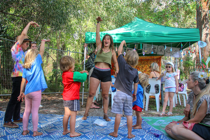 Kids Space – Yoga Storytelling, Island Vibe Festival 2018, Stradbroke Island