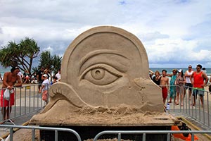 Sand castles at the Gold Coast