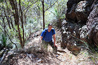 Ned on the steep part of the climb to Flinder’s Peak