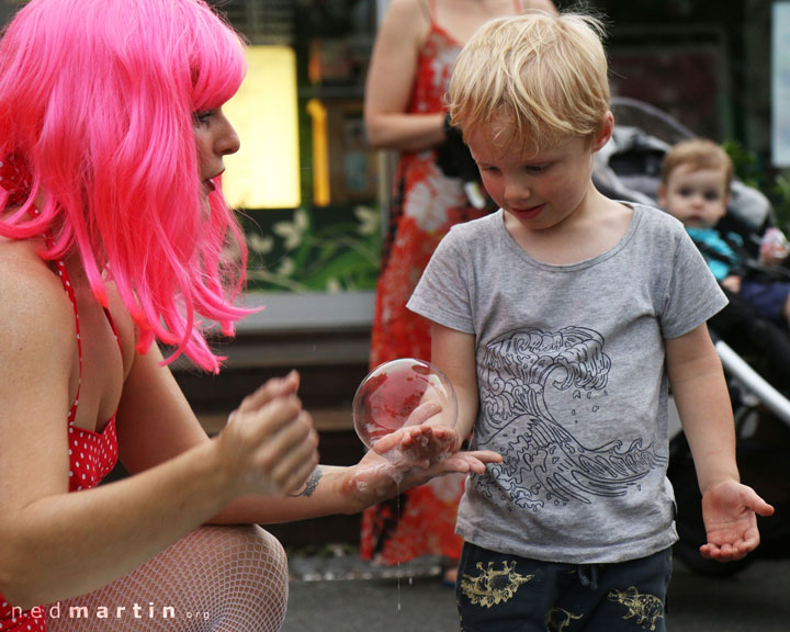 Miss Bubbles at the Paddington Christmas Fair