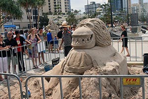 Sand castles at the Gold Coast