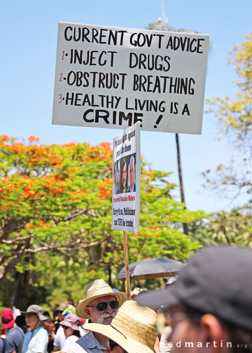 Freedom Rally, Brisbane Botanic Gardens