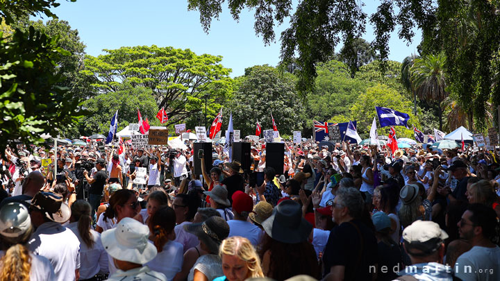 Freedom Rally, Brisbane Botanic Gardens