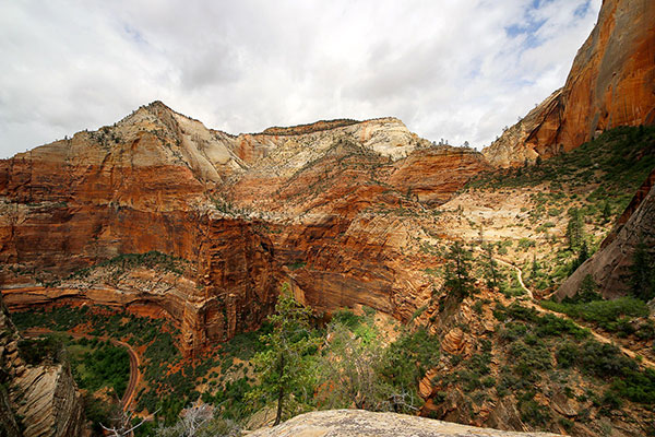 Looking down onto the pathway to Hidden Canyon