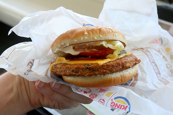 My smaller-than-Australia Hungry Jack’s veggie burger