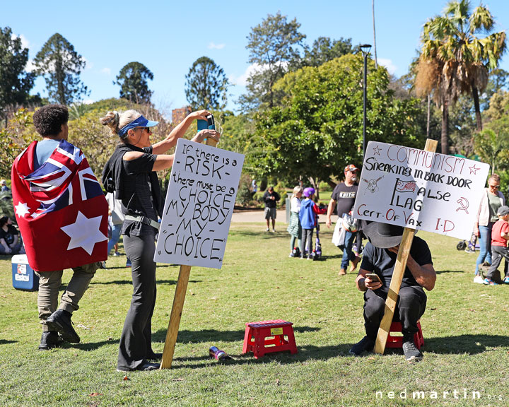 Freedom Rally, Brisbane Botanic Gardens