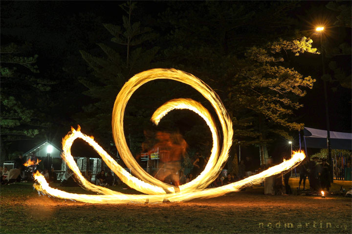 Burleigh Bongos and Fire-twirling