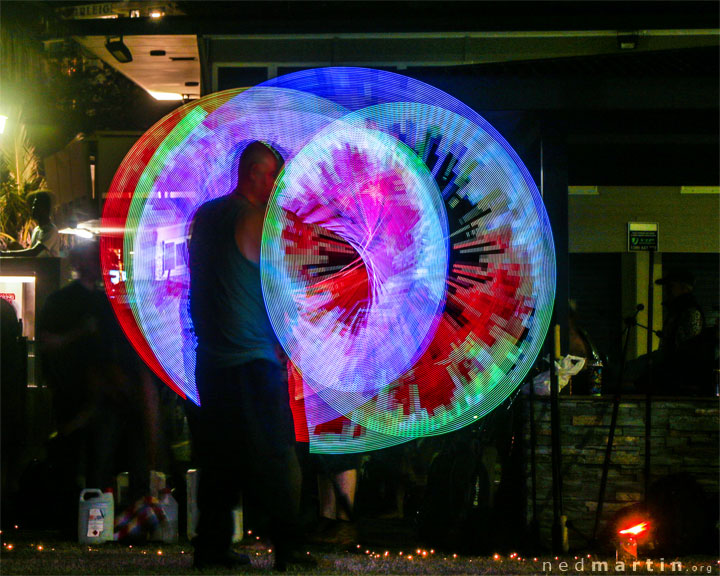 Fire twirling at Burleigh Bongos