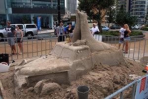 Sand castles at the Gold Coast