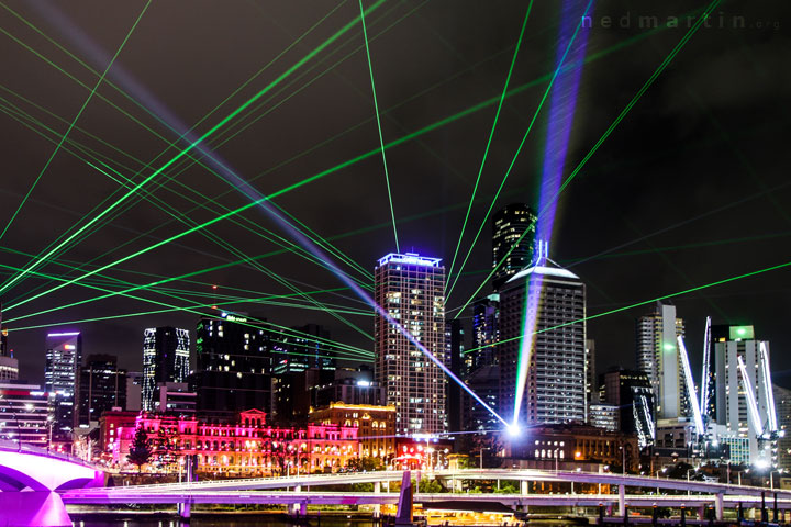 Sunsuper Night Sky Lasers, South Bank, Brisbane