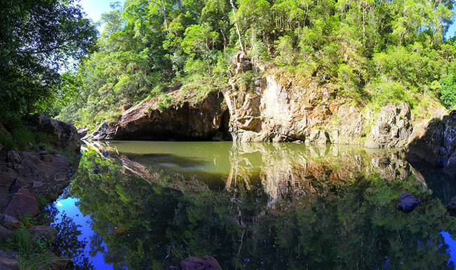 The swimming hole at Lake Baroon