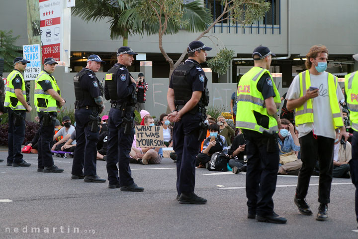 Police & protesters stand-off