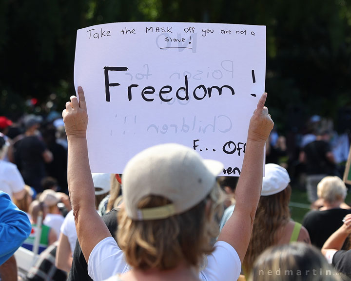 Freedom Rally, Brisbane Botanic Gardens