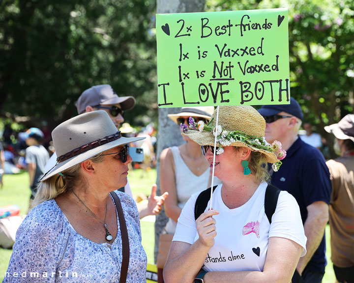 Freedom Rally, Brisbane Botanic Gardens