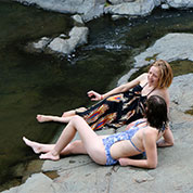 Bronwen & Shandina at Cedar Creek Falls