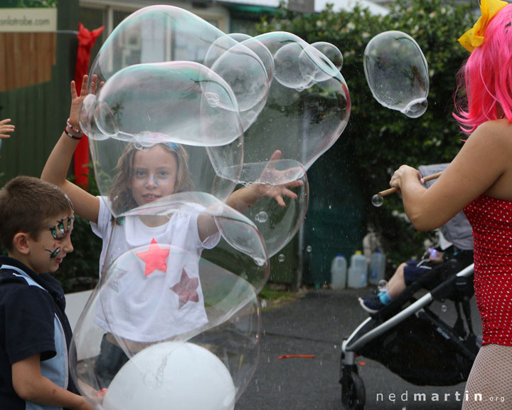 Miss Bubbles at the Paddington Christmas Fair