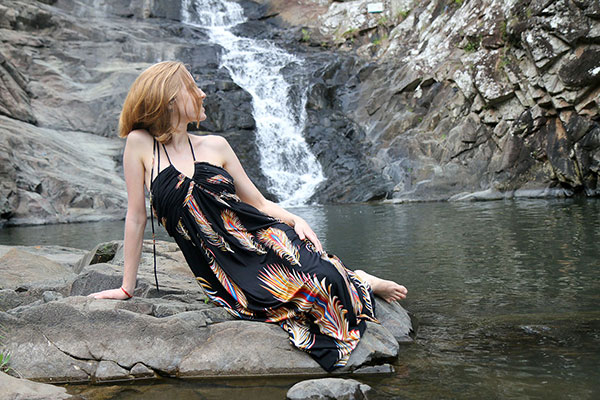 Bronwen concerned there may be a waterfall behind her