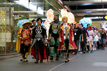 Cosplayers at Brisbane Neon Pop 2016