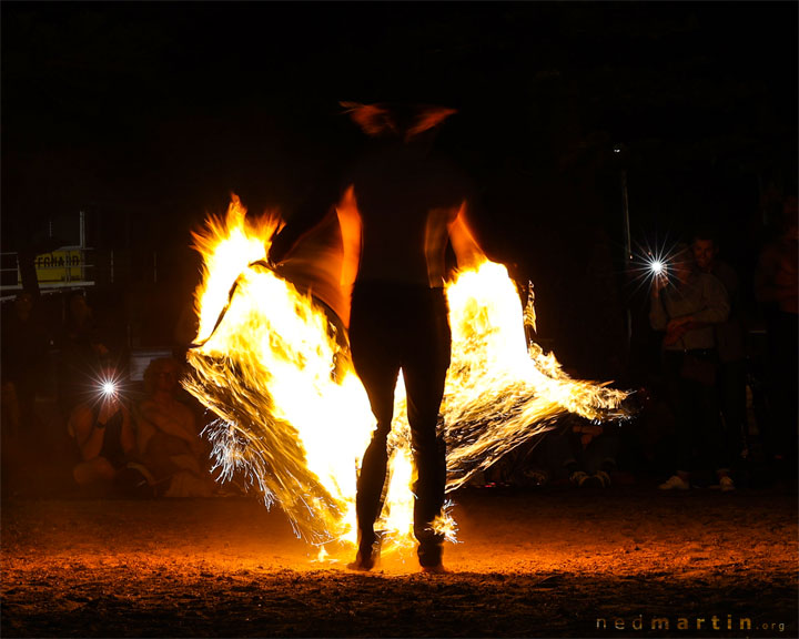 Burleigh Bongos and Fire-twirling