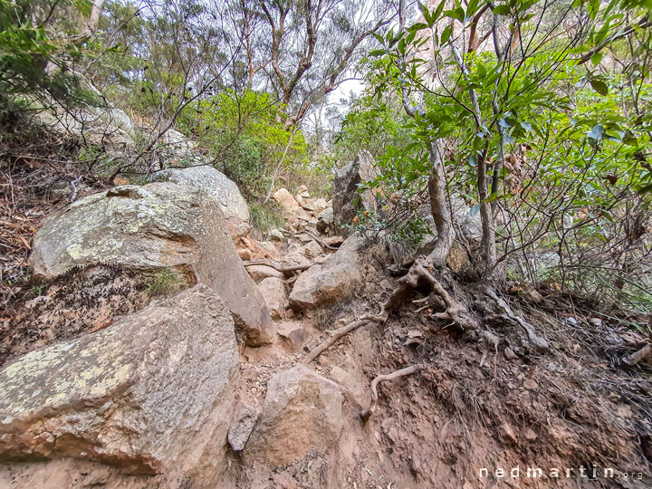 Very steep area on Mt Maroon