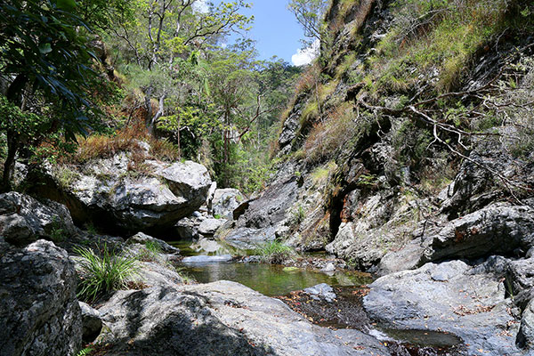 The gorge narrows