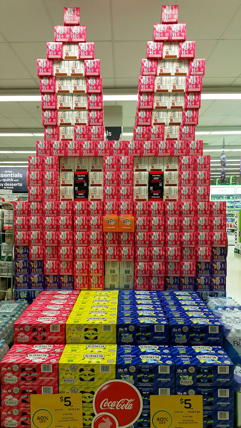 Coca Cola Easter Bunny at Woolworths Indooroopilly