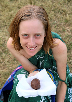 Bronwen with a date ball