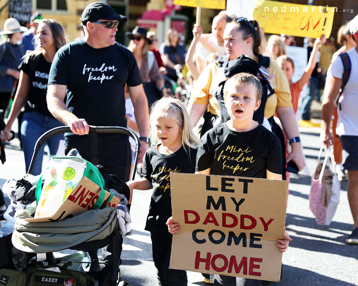 Freedom Rally, Brisbane Botanic Gardens