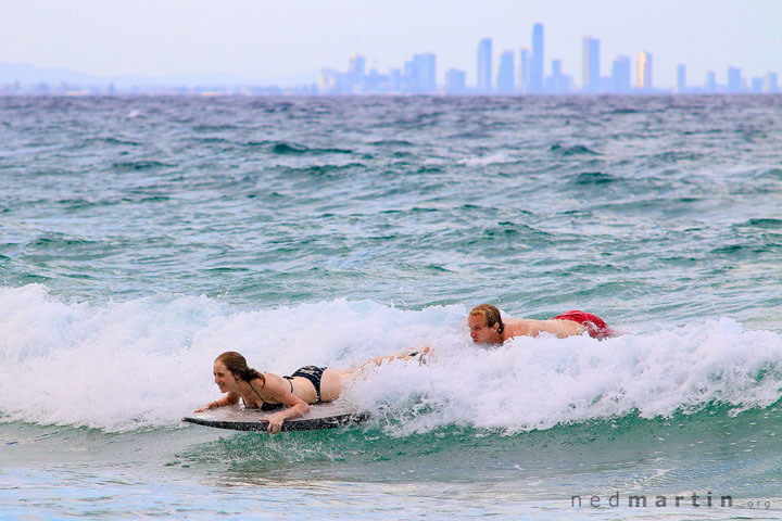 Bronwen Fairbairn & Aram Madigan at Rainbow Bay