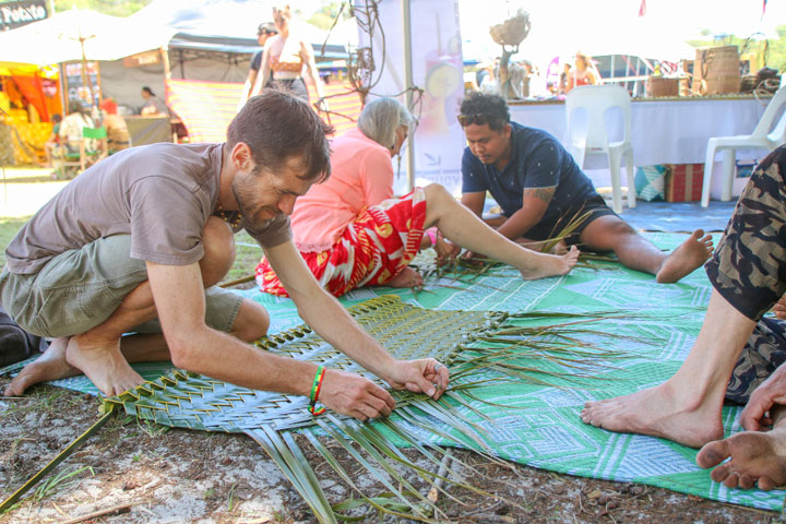 Weaving, Island Vibe Festival 2018, Stradbroke Island