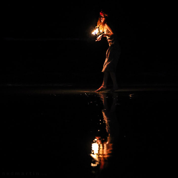 Fire twirling at Burleigh Bongos