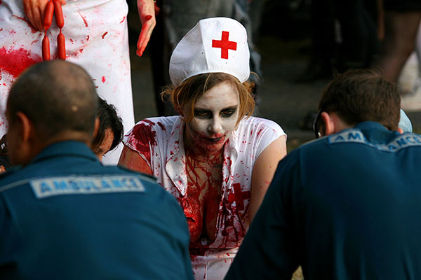 A real-life zombie nurse