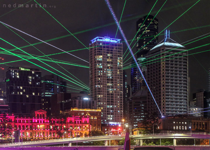 Sunsuper Night Sky Lasers, South Bank, Brisbane