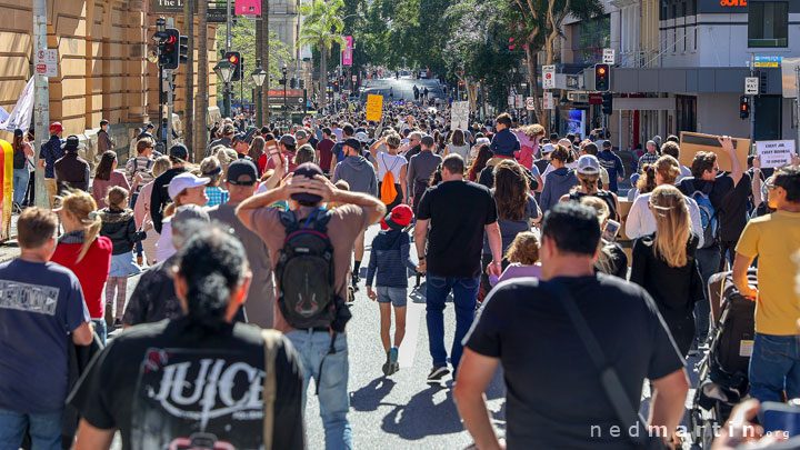 Freedom Rally, Brisbane Botanic Gardens