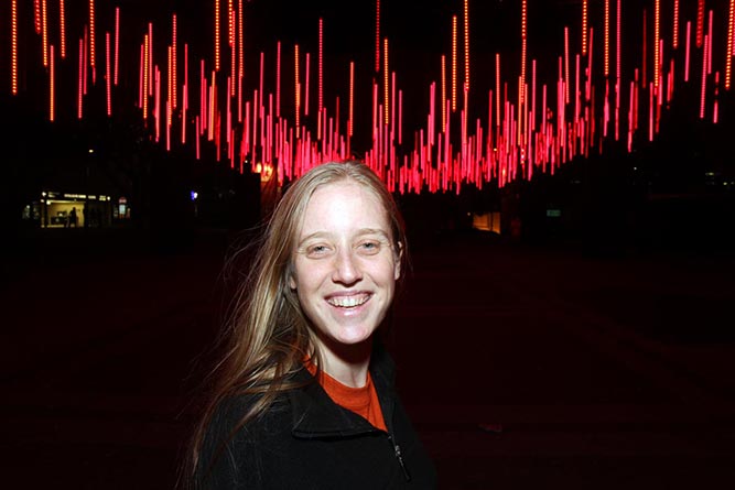 Bronwen at Brisbane Airport Light Garden, South Bank