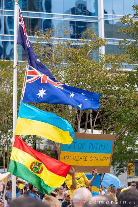 Stand With Ukraine Protest, King George Square, Brisbane