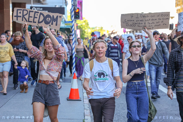 Freedom Rally, Brisbane Botanic Gardens