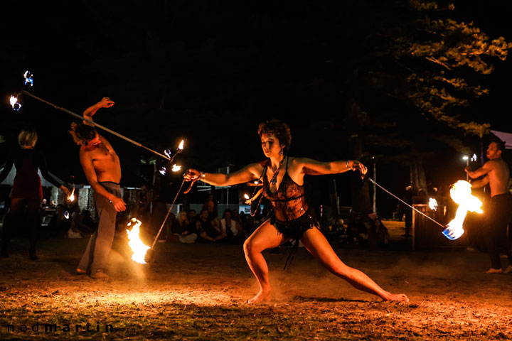 Burleigh Bongos and Fire-twirling