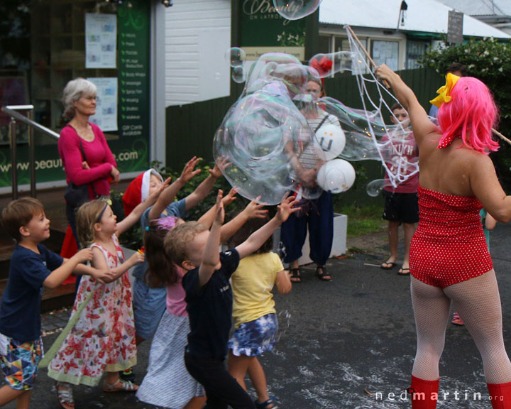 Miss Bubbles at the Paddington Christmas Fair