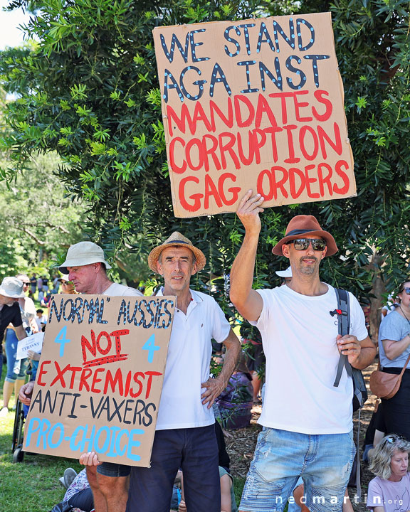 Freedom Rally, Brisbane Botanic Gardens