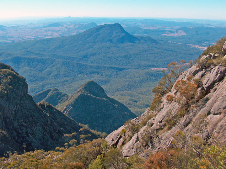 The view from Mt Barney