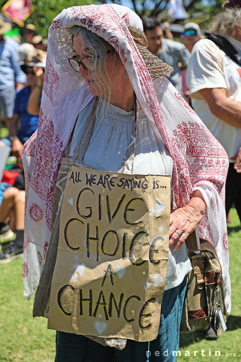 Freedom Rally, Brisbane Botanic Gardens